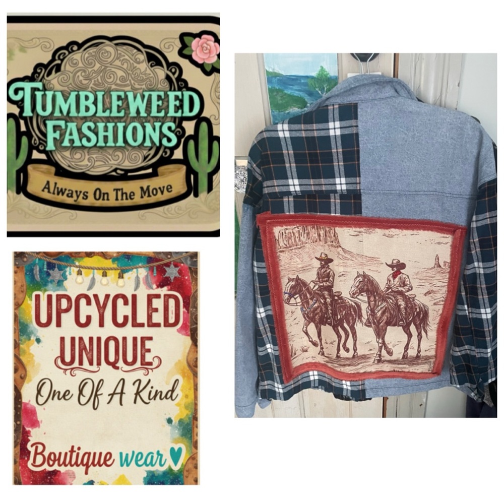 Tumbleweed Fashions Upcycled Denim Jacket